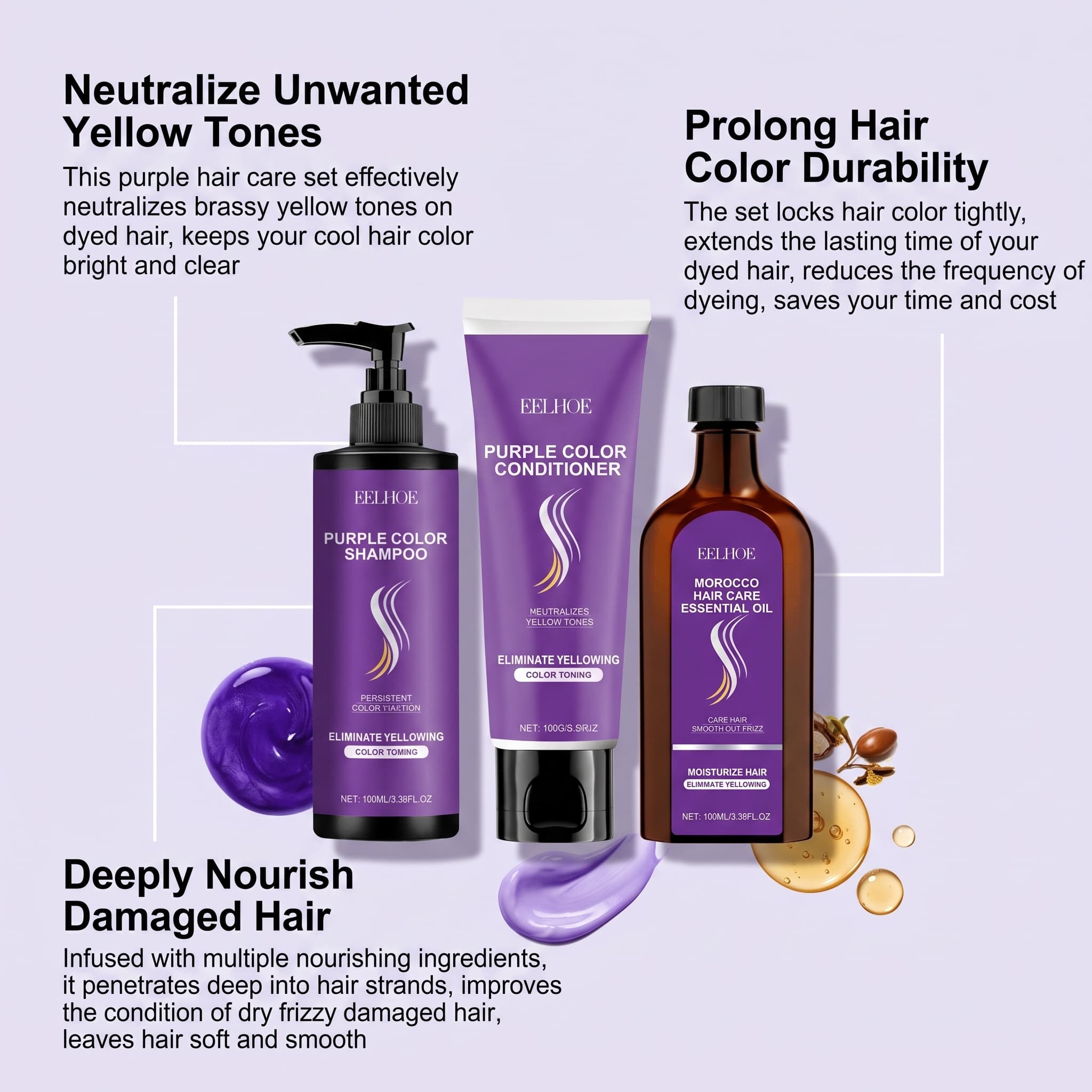 Mor Şampuan Seti, Saç Kremi, S - Hair Care Products incelemesi ve fiyatı